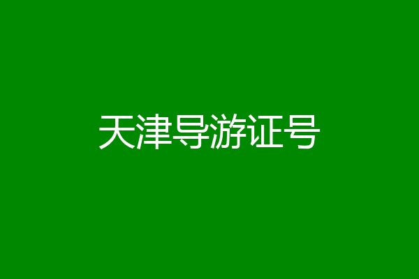 天津导游证号