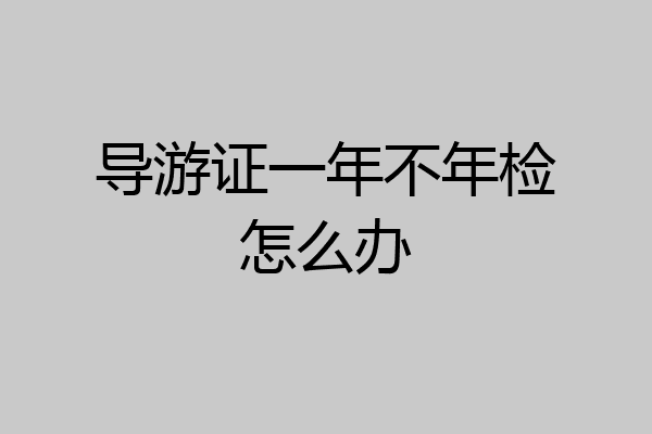 导游证一年不年检怎么办