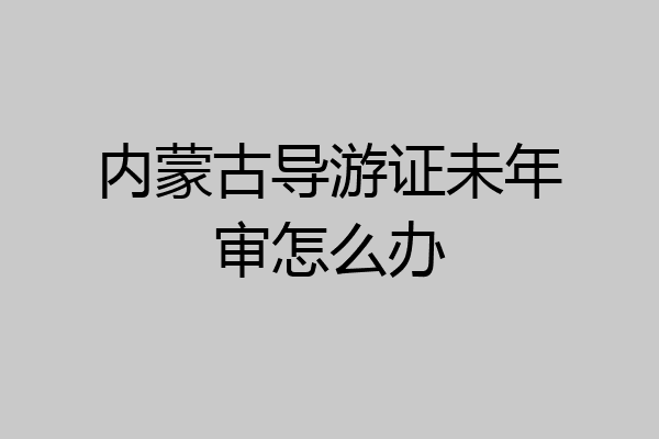内蒙古导游证未年审怎么办
