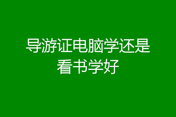 导游证电脑学还是看书学好