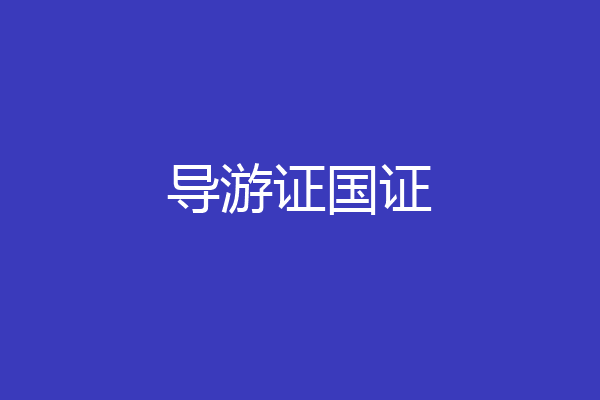 导游证国证