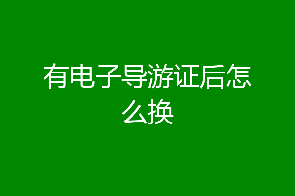 有电子导游证后怎么换