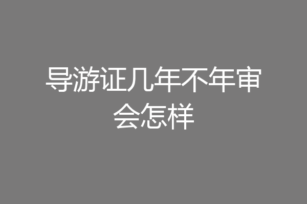 导游证几年不年审会怎样