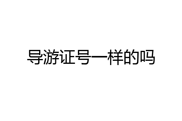 导游证号一样的吗