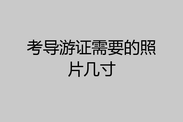 考导游证需要的照片几寸