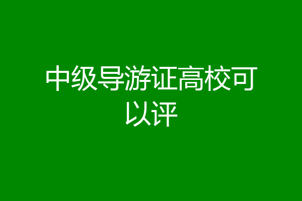 中级导游证高校可以评