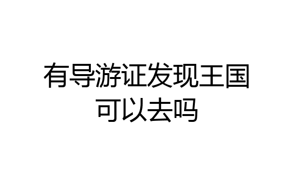 有导游证发现王国可以去吗