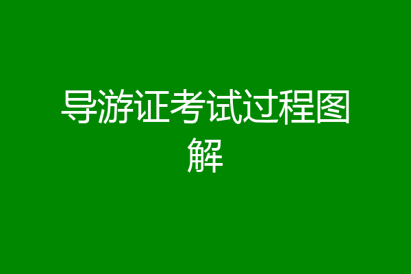 导游证考试过程图解