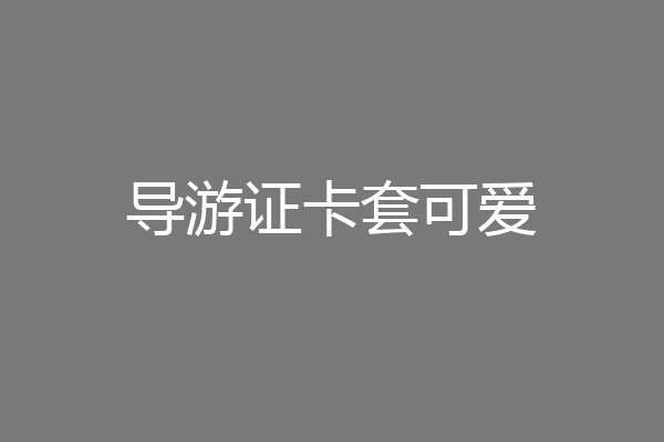 导游证卡套可爱