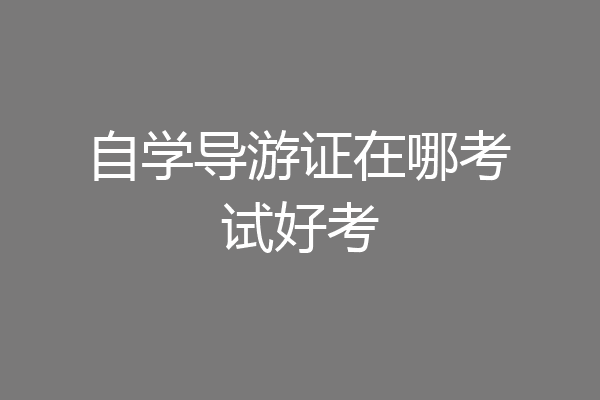 自学导游证在哪考试好考
