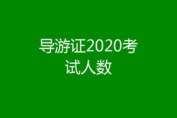 导游证2020考试人数