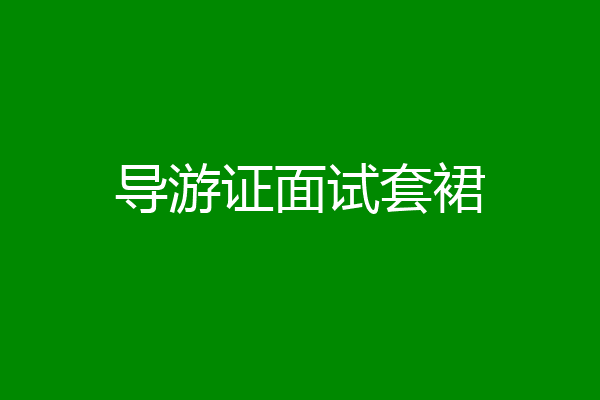 导游证面试套裙