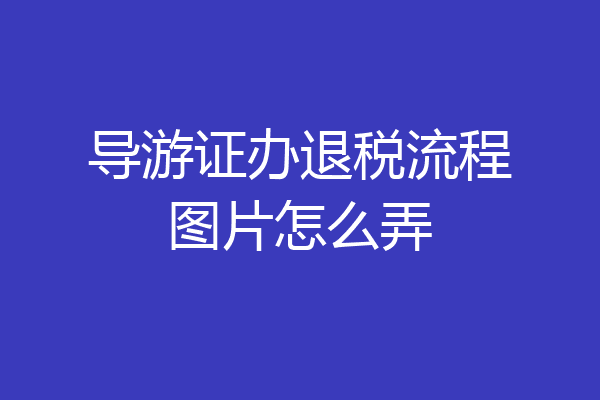 导游证办退税流程图片怎么弄