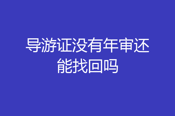 导游证没有年审还能找回吗