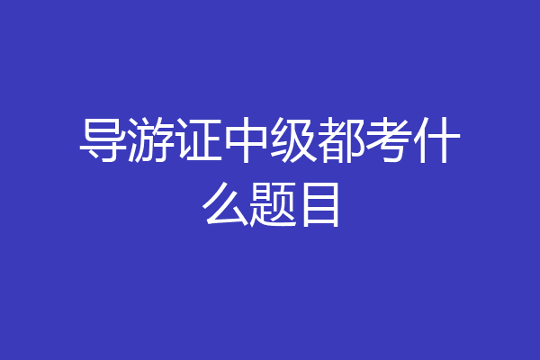 导游证中级都考什么题目