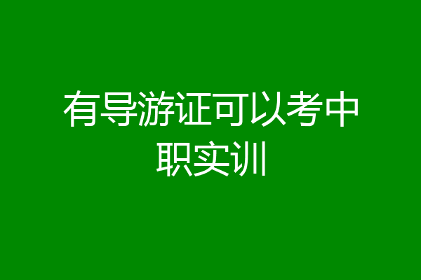 有导游证可以考中职实训