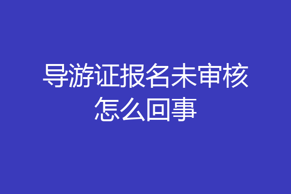导游证报名未审核怎么回事