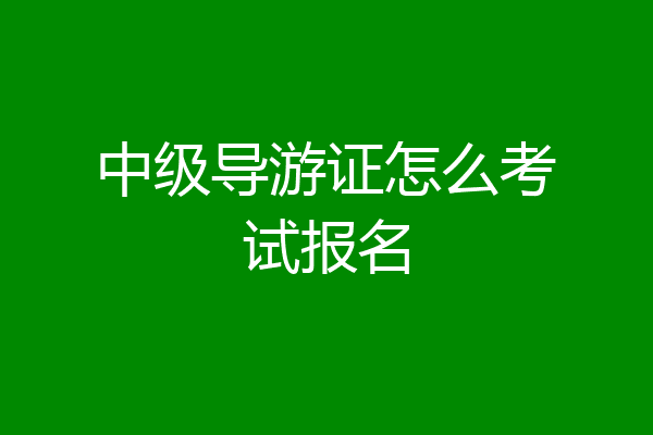 中级导游证怎么考试报名