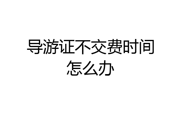 导游证不交费时间怎么办
