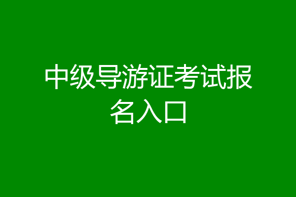 中级导游证考试报名入口
