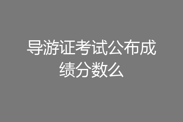 导游证考试公布成绩分数么