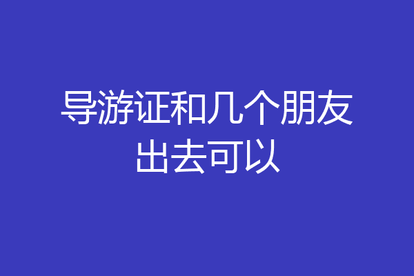 导游证和几个朋友出去可以
