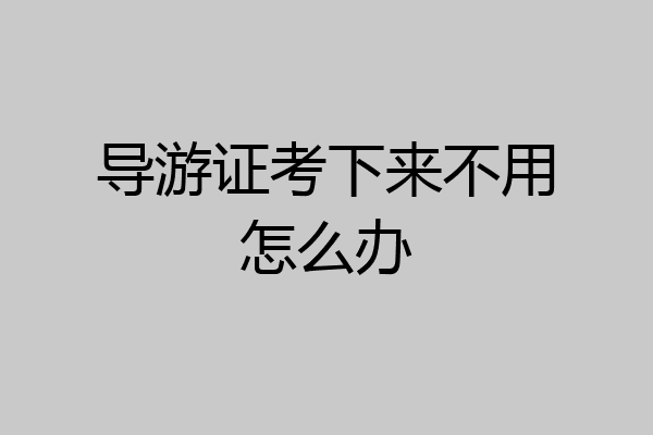 导游证考下来不用怎么办
