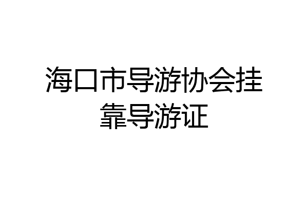 海口市导游协会挂靠导游证