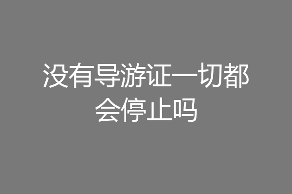 没有导游证一切都会停止吗