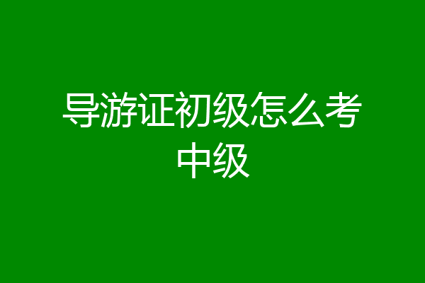 导游证初级怎么考中级