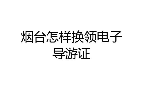 烟台怎样换领电子导游证