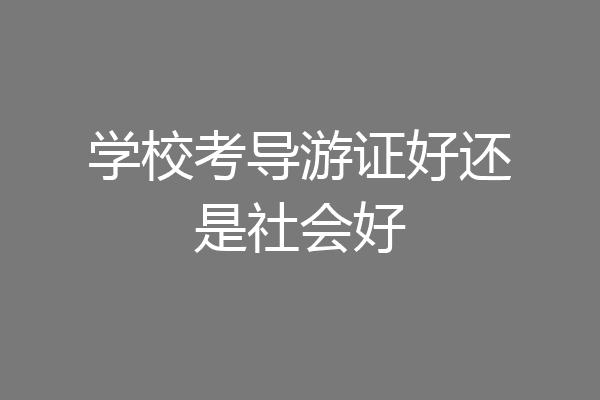 学校考导游证好还是社会好