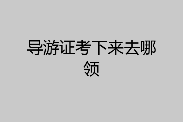 导游证考下来去哪领
