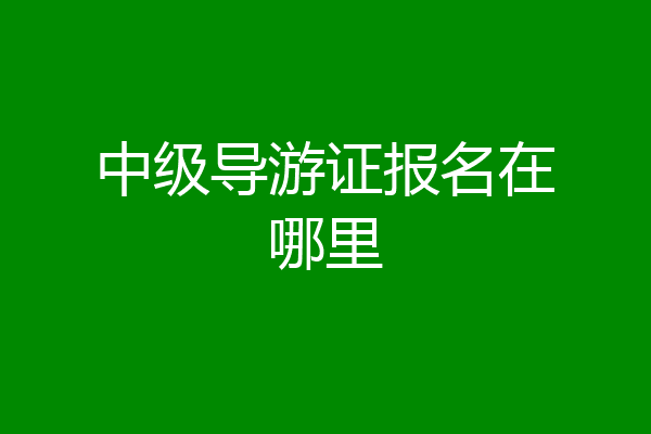 中级导游证报名在哪里