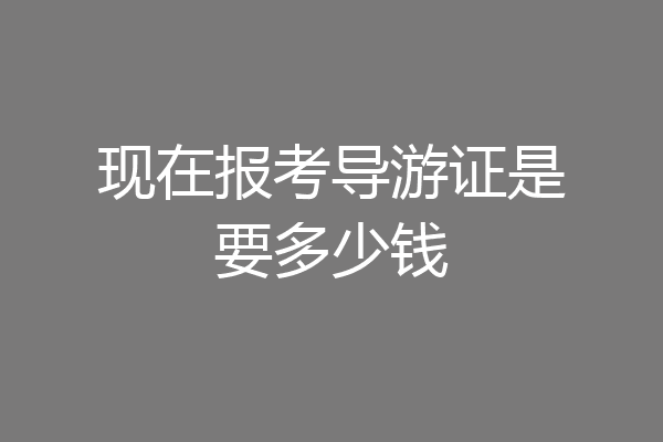 现在报考导游证是要多少钱