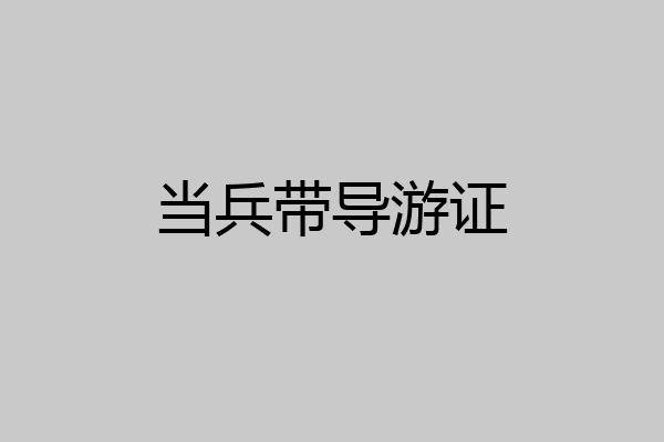 当兵带导游证
