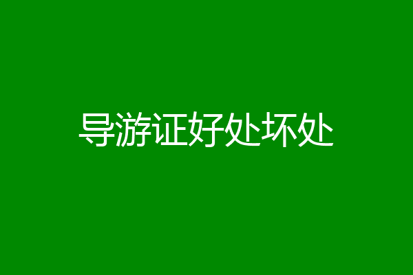 导游证好处坏处