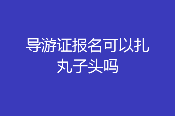 导游证报名可以扎丸子头吗