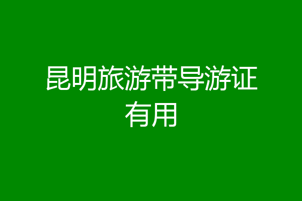 昆明旅游带导游证有用