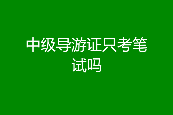 中级导游证只考笔试吗