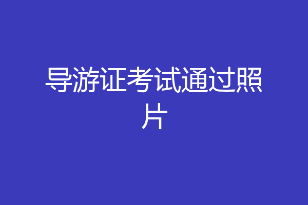 导游证考试通过照片