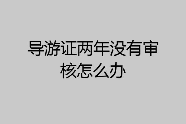 导游证两年没有审核怎么办