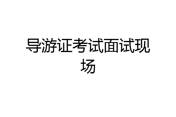导游证考试面试现场
