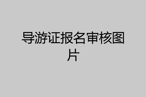 导游证报名审核图片