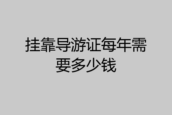 挂靠导游证每年需要多少钱