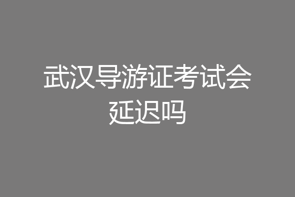 武汉导游证考试会延迟吗