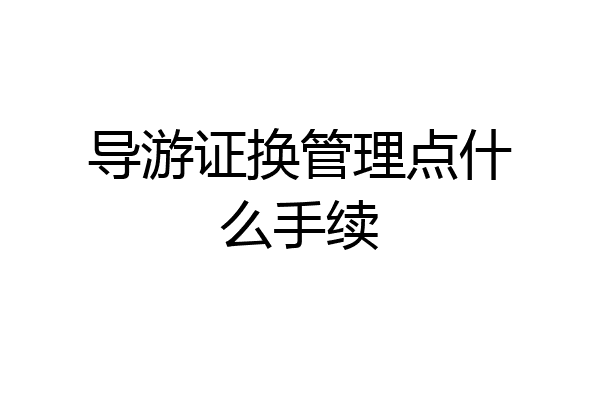 导游证换管理点什么手续