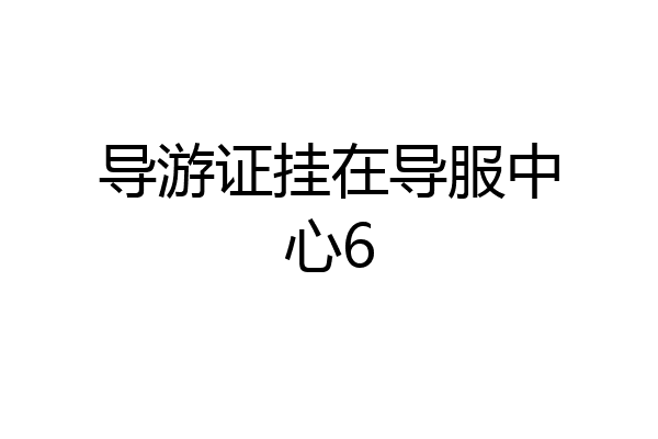 导游证挂在导服中心6