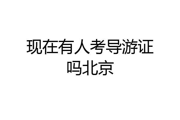 现在有人考导游证吗北京