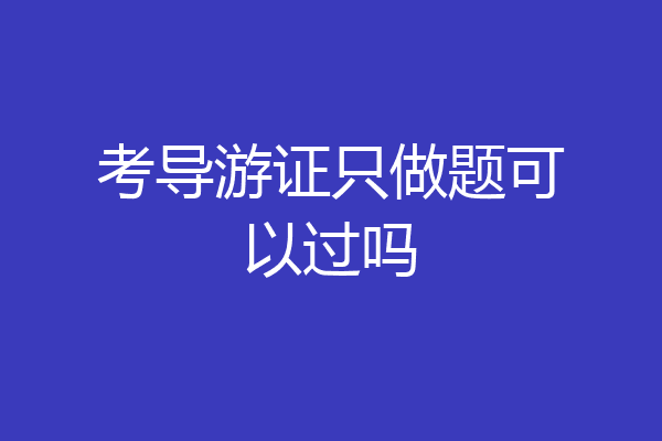 考导游证只做题可以过吗